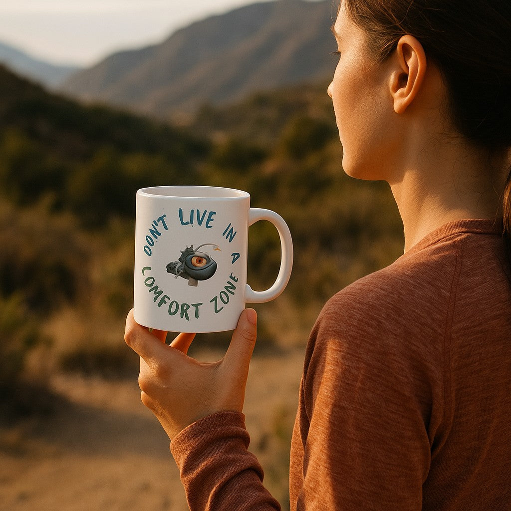 ☕ "Don’t Live in a Comfort Zone" – White Ceramic Mug