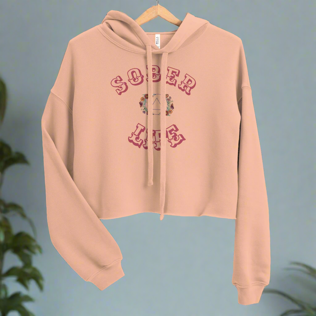 π€ Sober Life Cropped Hoodie β Midnight Rebel Edition