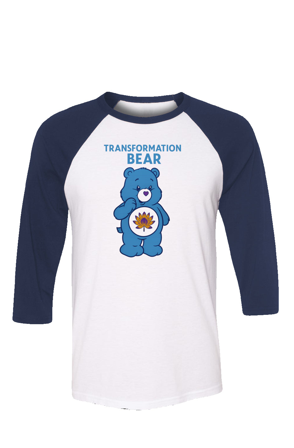 Transformation Bear - 3/4 Navy Outline Sleeve