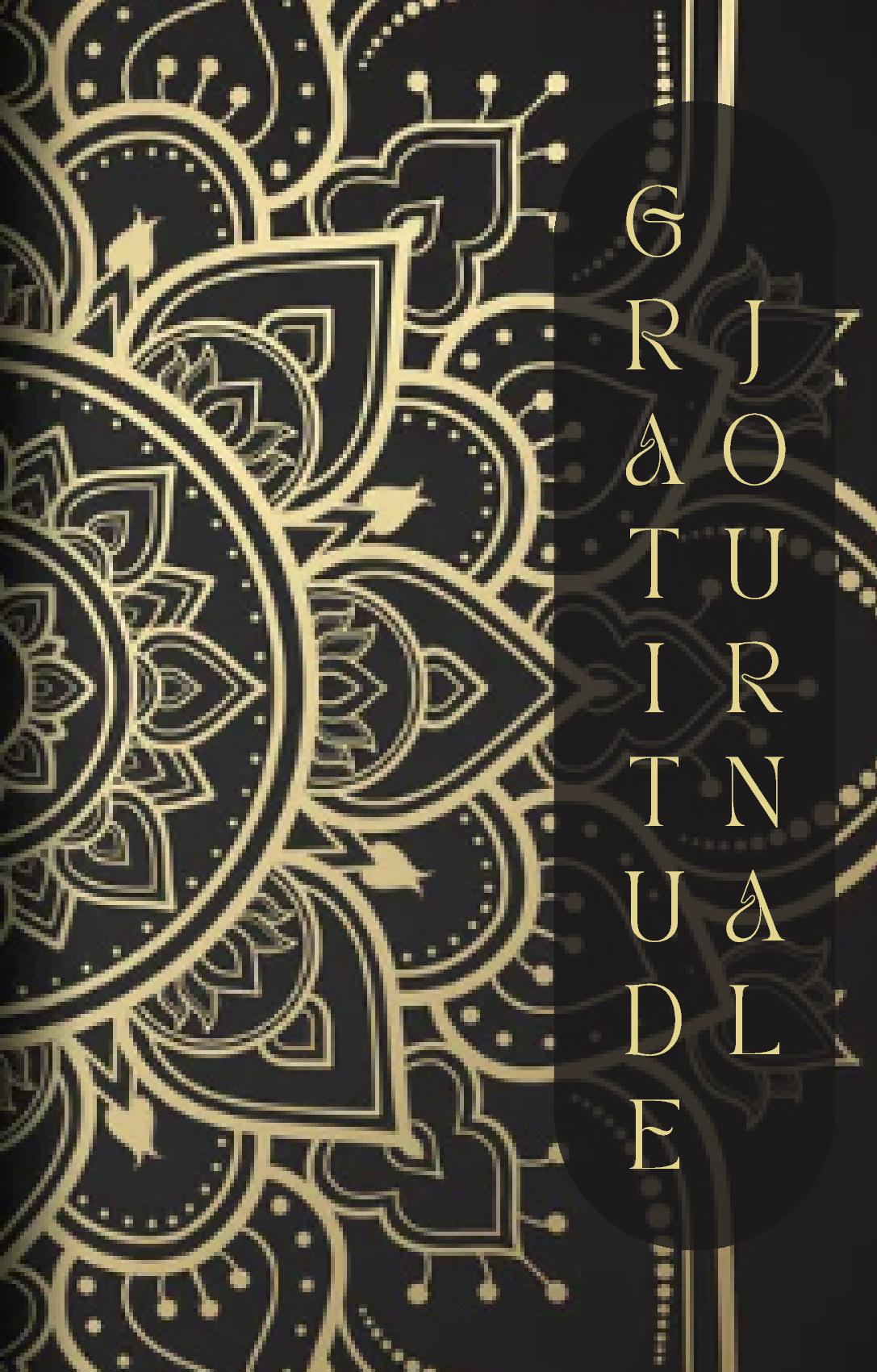 ❁🖋️ Black & Gold Lotus – 90 Day Daily Gratitude Journal