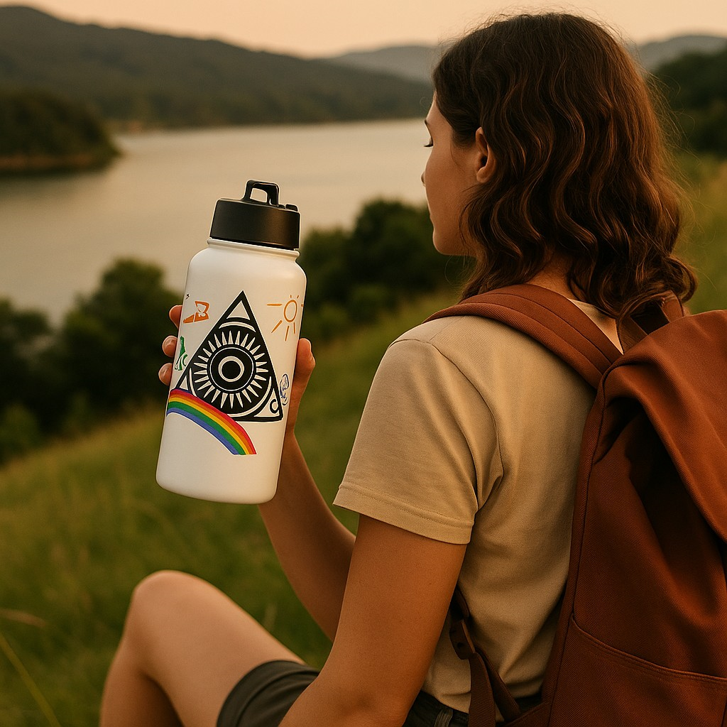 🧿 Eye See You – 32oz Stainless Steel Water Bottle
