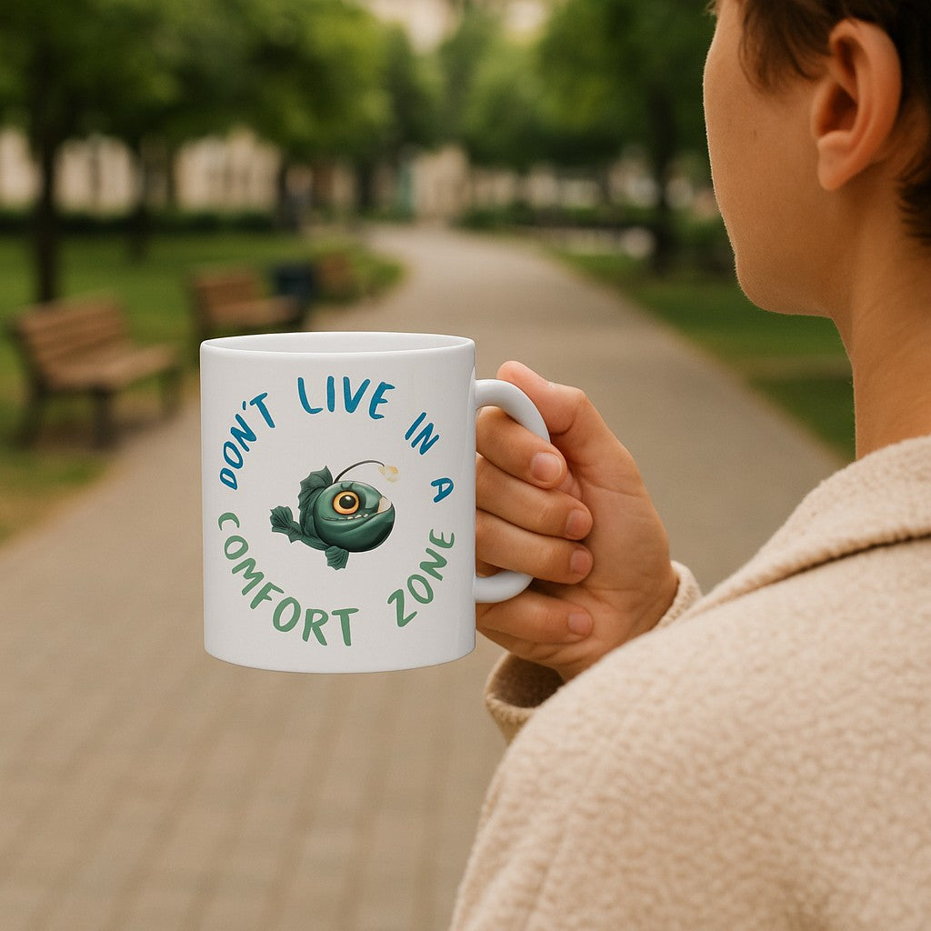 ☕ "Don’t Live in a Comfort Zone" – White Ceramic Mug